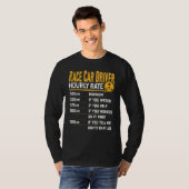 レースカードライバー時給カーレーサー Tシャツ (正面フル)
