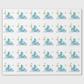 レースカードライバー雪だるま ラッピングペーパー (フラット)