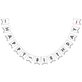 レースカーハッピーバースデーバナー バンティングフラッグ