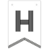 レースカーハッピーバースデーバナー バンティングフラッグ (第2の旗)