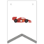レースカーハッピーバースデーバナー バンティングフラッグ (第1の旗)