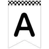 レースカーハッピーバースデーパーティーデコール バンティングフラッグ (第3の旗)