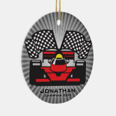 レースカーパーソナライズされたオーナメント セラミックオーナメント (右)