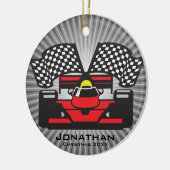 レースカーパーソナライズされたオーナメント セラミックオーナメント (左)