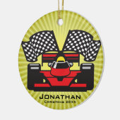 レースカーパーソナライズされたオーナメント セラミックオーナメント (左)
