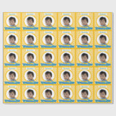 レースカーパーソナライズされたベビーフォトラッピング紙 ラッピングペーパー (フラット)