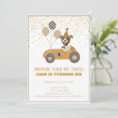 レースカーピットドッグボーイズ第六誕生日パーティー 招待状 (スタンド正面)