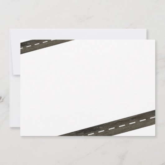 レースカーファースト誕生日フォト招待状 招待状 (裏面)