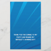 レースカーフレイムボーイの誕生日ありがとうフォールド チラシ (裏面)