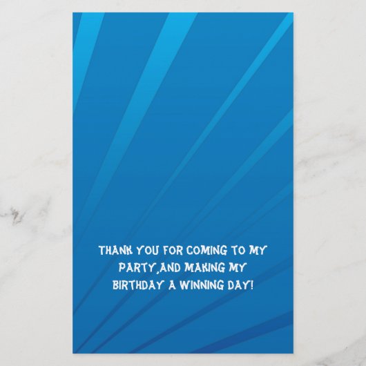 レースカーフレイムボーイの誕生日ありがとうフォールド チラシ (裏面)