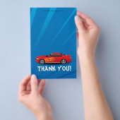 レースカーフレイムボーイの誕生日ありがとうフォールド チラシ (ハンドル)