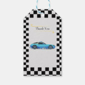 レースカーベビーシャワーテーマ ギフトタグ (正面)