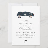 レースカーベビーシャワー招待状 招待状 (正面)