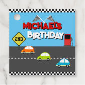 レースカーボーイ誕生日パーティー フェイバータグ (正面)