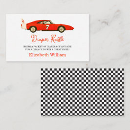 レースカーボーイ赤ちゃんシャワー | リトルレーサーパーティー エンクロージャーカード