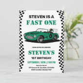 レースカーボーイ1歳の誕生日 招待状 (スタンド正面)