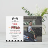 レースカーボーイ3rd誕生日パーティー 招待状 (スタンド正面)