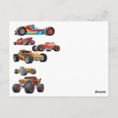 レースカーモンスタートラックカーレース誕生日 ポストカード (裏面)