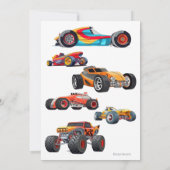 レースカーモンスタートラックカーレース誕生日 招待状 (裏面)