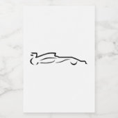 レースカーラインスケッチシルエット フードラベル (シングルラベル)