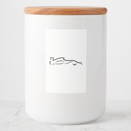 レースカーラインスケッチシルエット フードラベル (正面)