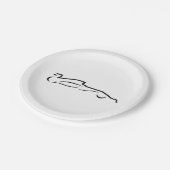 レースカーラインスケッチシルエット ペーパープレート (アングル)