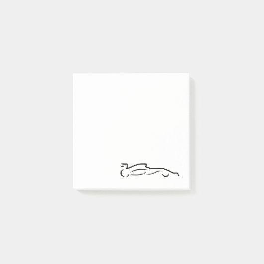 レースカーラインスケッチシルエット ポストイット (正面)