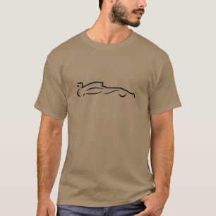 レースカーラインスケッチシルエット Tシャツ