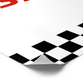 レースカーレッドレーシング子供の誕生日へようこそ ポスター (角)