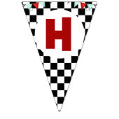 レースカーレーシングキッドの誕生日テーマ バンティングフラッグ (第2の旗)