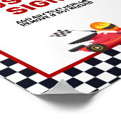 レースカーレーシングツーファーストボーイ誕生日カスタム ポスター (角)