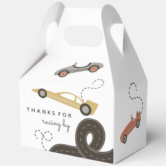 レースカーレーシングテーマパーティーボックス フェイバーボックス (裏面)