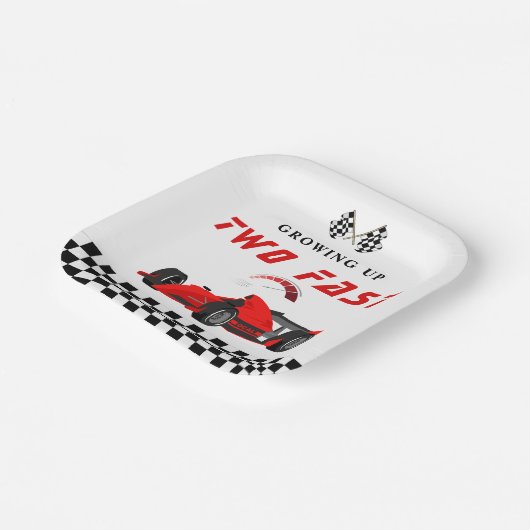 レースカーレース誕生日パーティナプキンス ペーパープレート (傾斜あり)