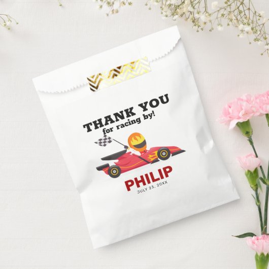 レースカーレース誕生日パーティーフェイスバッグ フェイバーバッグ (封をした状態)