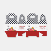 レースカーレース誕生日パーティー市松模様に フェイバーボックス (折り畳みなし)