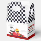 レースカーレース誕生日パーティー市松模様に フェイバーボックス (オープン)