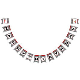 レースカーレース誕生日パーティー バンティングフラッグ