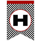 レースカーレース誕生日パーティー バンティングフラッグ (第2の旗)