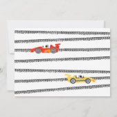 レースカーレース2歳の早い2歳の誕生日招待状 招待状 (裏面)