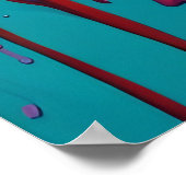 レースカー保または自分のデザイン ポスター (角)