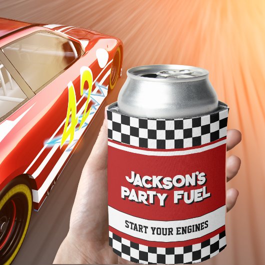 レースカー子供の誕生日パーティー 缶クーラー