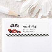 レースカー差出人住所シール ラベル (インサイチュ)