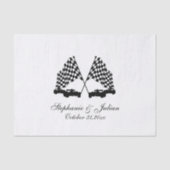 レースカー市松模様にフラグティッシュペーパー 薄葉紙 (正面)