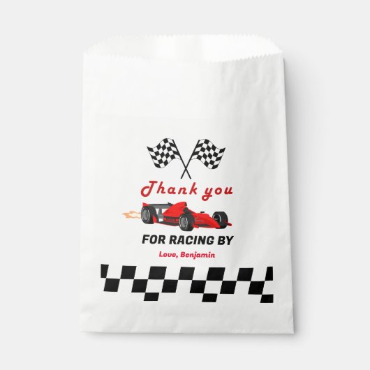 レースカー成長2歳の少年2歳の誕生日 フェイバーバッグ (正面)