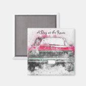 レースカー抽象芸術グラフィック マグネット (正面/裏面)