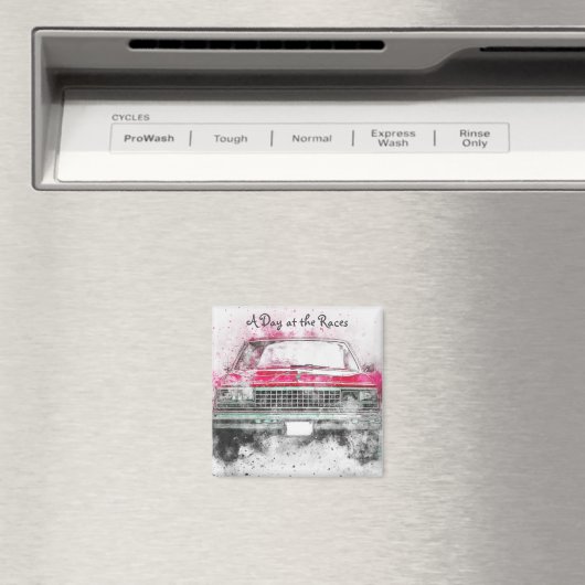 レースカー抽象芸術グラフィック マグネット (インサイチュ (食洗機))