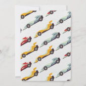 レースカー招待状レディセットゴーヴィンテージレースカー 招待状 (裏面)