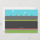 レースカー招待状 招待状 (裏面)