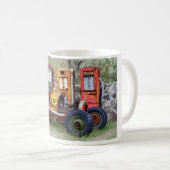 レースカー最終ピッストップト コーヒーマグカップ (正面右)