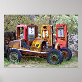 レースカー最終ピッストップト ポスター